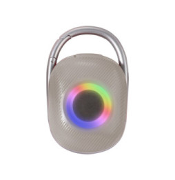 Techly Głośnik Bluetooth 5.3, 5W, TWS, LED, USB MicroSD MP3, szary