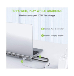 Techly 365368 Stacja dokująca USB-C 12w1 HDMI DP VGA RJ45 USB-C/A PD