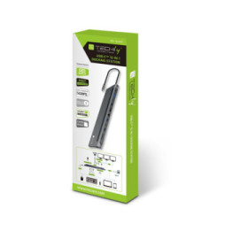 Techly 365368 Stacja dokująca USB-C 12w1 HDMI DP VGA RJ45 USB-C/A PD