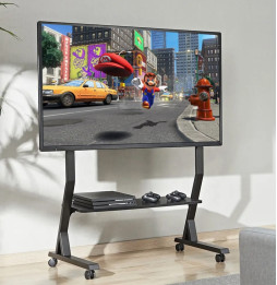 Techly 366983 Wózek do telewizora 45-90" z półką AV