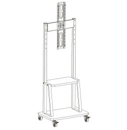 Techly 367850 Wózek do telewizora 32"-70" z półką AV