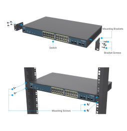 Switch zarządzalny 24x RJ45 Gigabit PoE+ 410W, 4x SFP+, EnGenius Cloud