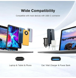 Techly 367911 Kabel USB 3.2 Gen2 Typ-C/A 12cm Płaski FPC