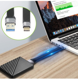 Techly 367911 Kabel USB 3.2 Gen2 Typ-C/A 12cm Płaski FPC