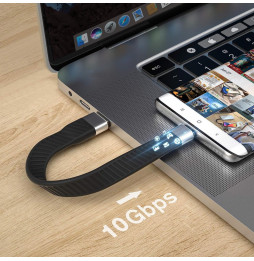 Techly 367911 Kabel USB 3.2 Gen2 Typ-C/A 12cm Płaski FPC