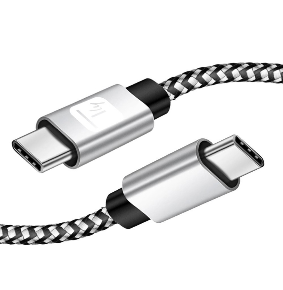 Techly Kabel USB 2.0 Typ-C USB-C 1m 3A Szybkie Ładowanie w Oplocie