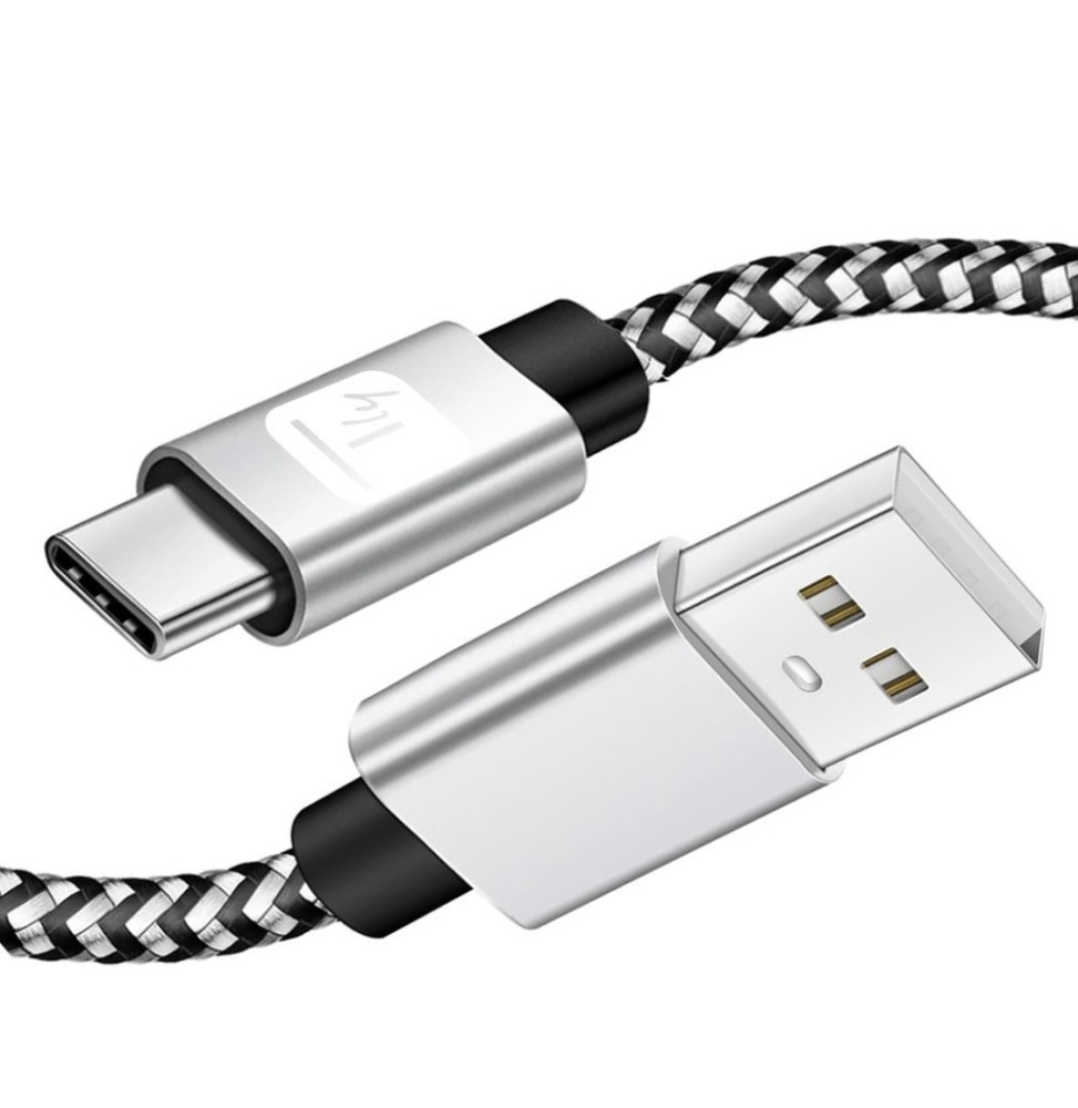 Techly Kabel USB 2.0 Typ-C na Typ-A 2m 3A Szybkie Ładowanie w Oplocie