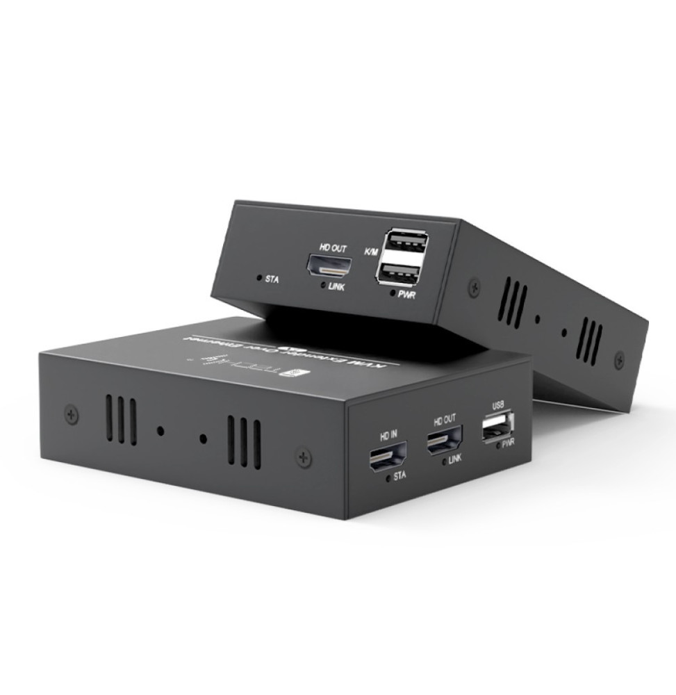 Techly KVM Extender HDMI+USB Kat6 100m 1080p60Hz Przedłużacz Konsoli