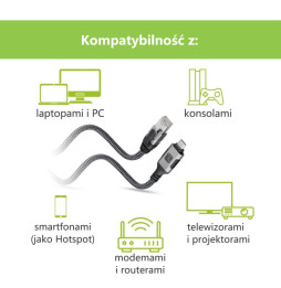 Techly Kabel sieciowy USB-C na Gigabit Ethernet RJ45 3m