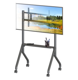 Stojak mobilny TV Techly Wózek do telewizora LED/LCD 55-86" z półką AV