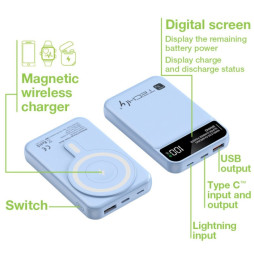 Ładowarka power bank 10 000 mAh bezprzewodowy magnetyczny