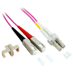 Patchcord światłowodowy wielomodowy OM4 50/125, SC (UPC) duplex / LC (UPC) duplex 10m