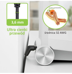 Patchcord Cat6a U/FTP 100% miedź obrotowy kątowy slim