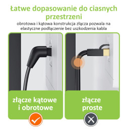 Patchcord Cat6a U/FTP 100% miedź obrotowy kątowy slim