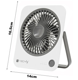 Wentylator biurkowy bezprzewodowy mini 4 tryby z podpórką