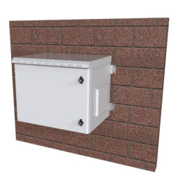 Szafa wisząca 12U Rack 19, IP55, pełne drzwi 600x600 szara