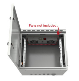 Szafa wisząca 12U Rack 19, IP55, pełne drzwi 600x600 szara