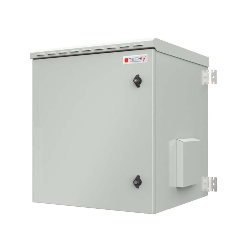 Szafa wisząca 12U Rack 19, IP55, pełne drzwi 600x600 szara
