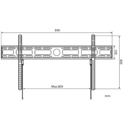 Uchwyt ścienny do TV 42-80" LED/LCD 60kg slim 22mm