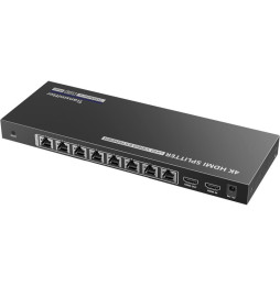 Extender HDMI 1x8 4K30Hz do 40m po skrętce Kat6 IR PoC