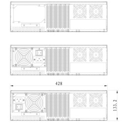 Obudowa serwerowa PC ATX Rack 19" 3U