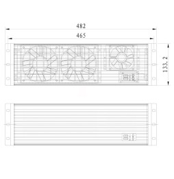 Obudowa serwerowa PC ATX Rack 19" 3U