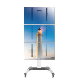 Stojak mobilny 3x TV 32-55" do 150kg do ściany video