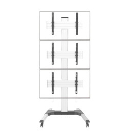 Stojak mobilny 3x TV 32-55" do 150kg do ściany video