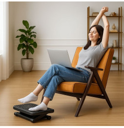Podnóżek biurowy ergonomiczny regulacja wysokości nachylenia