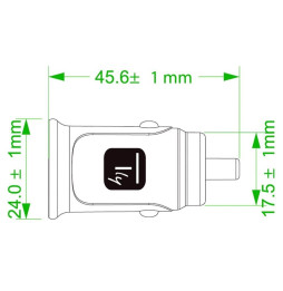 Ładowarka samochodowa 2x USB-A 24W/4.8A 5V