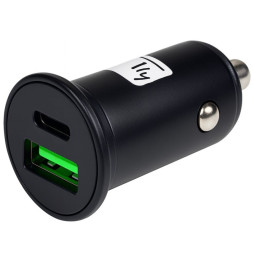 Ładowarka samochodowa USB-A QuickCharge + USB-C Power Delivery 45W