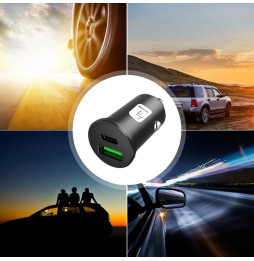 Ładowarka samochodowa USB-A QuickCharge + USB-C Power Delivery 45W