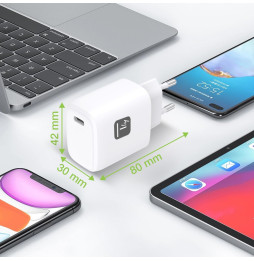 Ładowarka sieciowa USB-C PowerDelivery 3.0 20W GaN