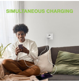 Ładowarka sieciowa USB-C PowerDelivery 20W i USB-A QuickCharge 3.0 18W