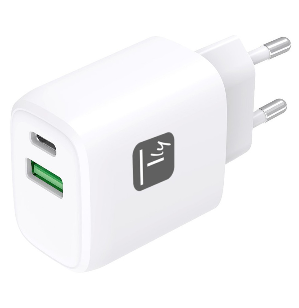 Ładowarka sieciowa USB-C PowerDelivery 20W i USB-A QuickCharge 3.0 18W