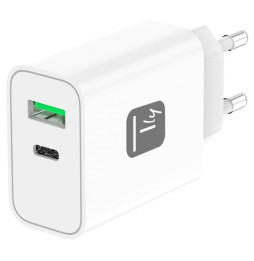 Ładowarka sieciowa GaN USB-C 30W PowerDelivery i USB-A 30W QuickCharge