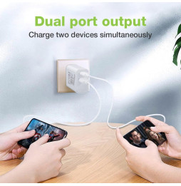 Ładowarka sieciowa GaN USB-C 30W PowerDelivery i USB-A 30W QuickCharge