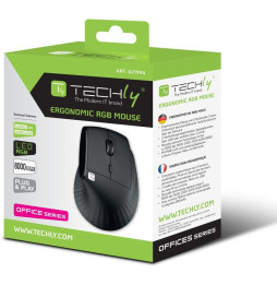 Myszka bezprzewodowa 2.4GHz RF USB ergonomiczna 8000 dpi