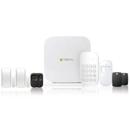 Zestaw alarmowy GSM, panel +klawiatura +czujniki +2 piloty +2 karty RFID