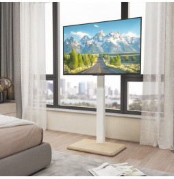 Stojak Mobilny do Telewizora 24-55" Regulowany na Cienkiej Podstawie Biały