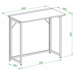 Składane Biurko Komputerowe 80x46 cm Białe Kompaktowy Hot-Desk