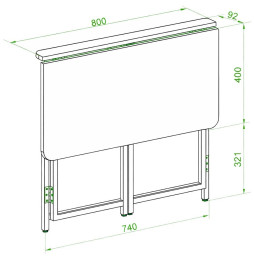 Składane Biurko Komputerowe 80x46 cm Białe Kompaktowy Hot-Desk