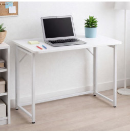 Składane Biurko Komputerowe 80x46 cm Białe Kompaktowy Hot-Desk
