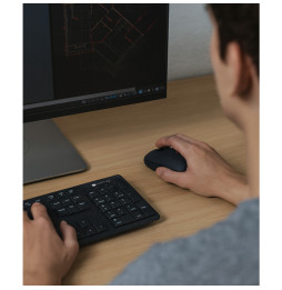 Mysz bezprzewodowa 2.4GHz USB optyczna 1600 DPI oburęczna