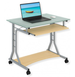 Techly 305687 Biurko pod komputer 80x60cm z szklanym blatem