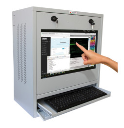 Techly ICRLIM10SV - Metalowa szafa na komputer przemysłowy i monitor dotykowy