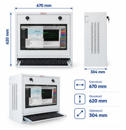 Szafa Techly ICRLIM10SV - wymiary zewnętrzne
