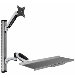Techly 028283 Regulowany uchwyt ścienny na monitor, klawiaturę i mysz