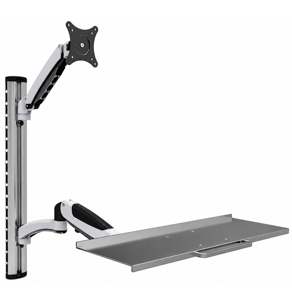Techly 028283 Regulowany uchwyt ścienny na monitor, klawiaturę i mysz