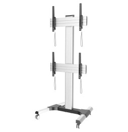 Techly ICA-TR2VW – stojak mobilny do 2 ekranów 32–60" w pionie